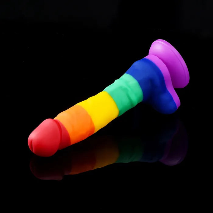 RAINBOW SILICONE DILDO